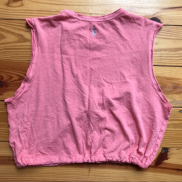 Free People Pink Drawstring Crop Top, EUC, S - Picture 8 of 13